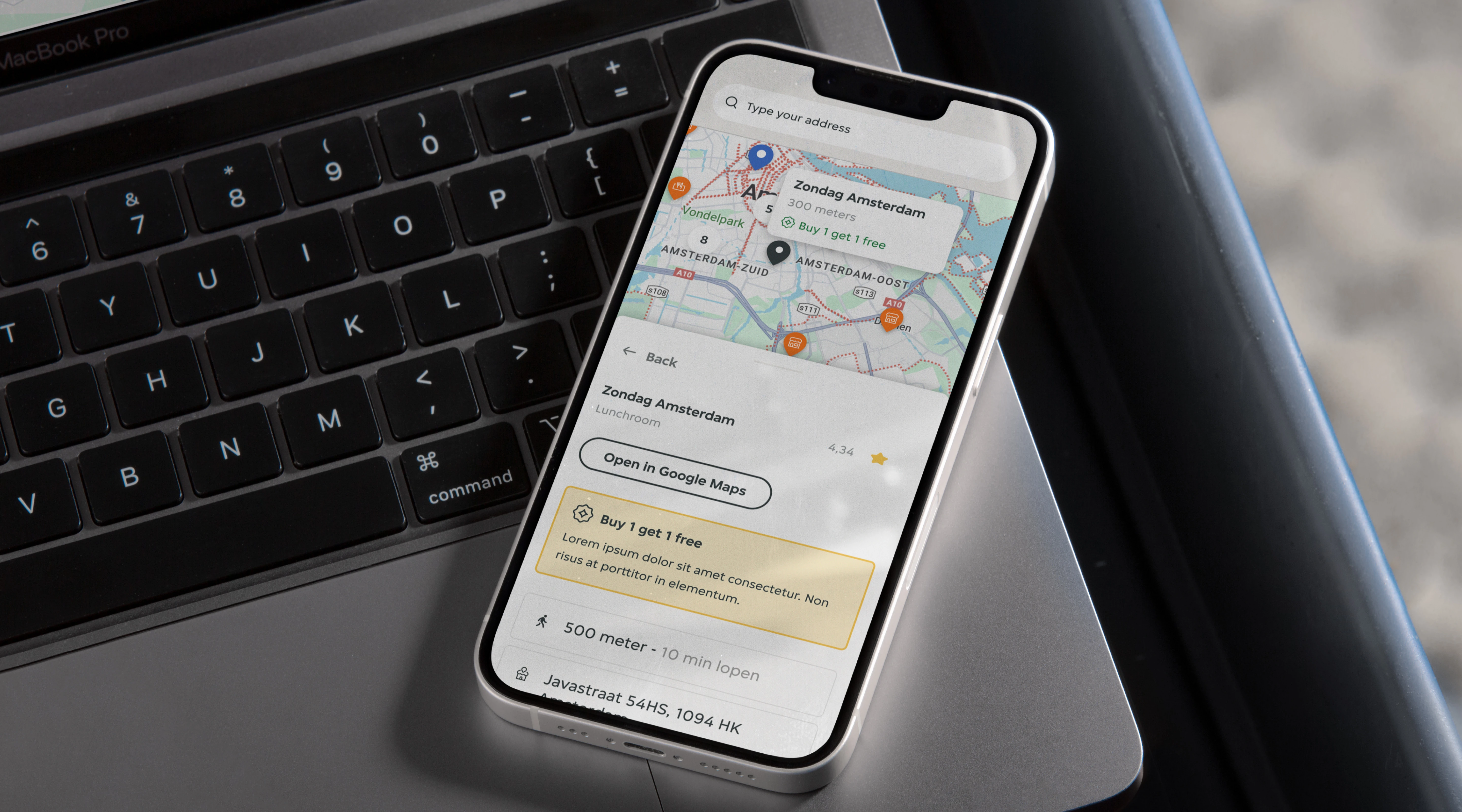 MacBook Pro showing the final Vota.nl redesign