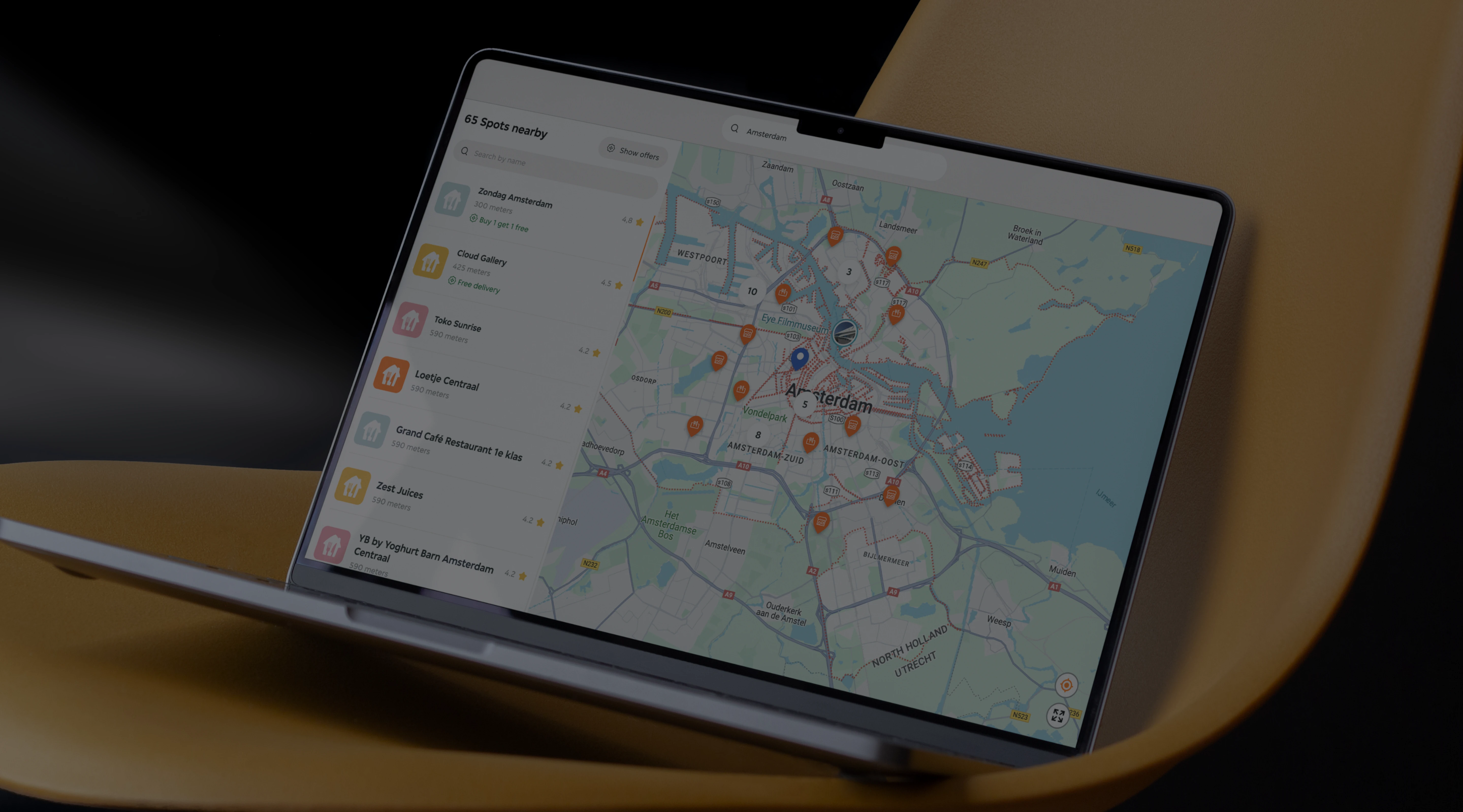 Just Eat Takeaway Pay Card restaurant locator — project hero banner