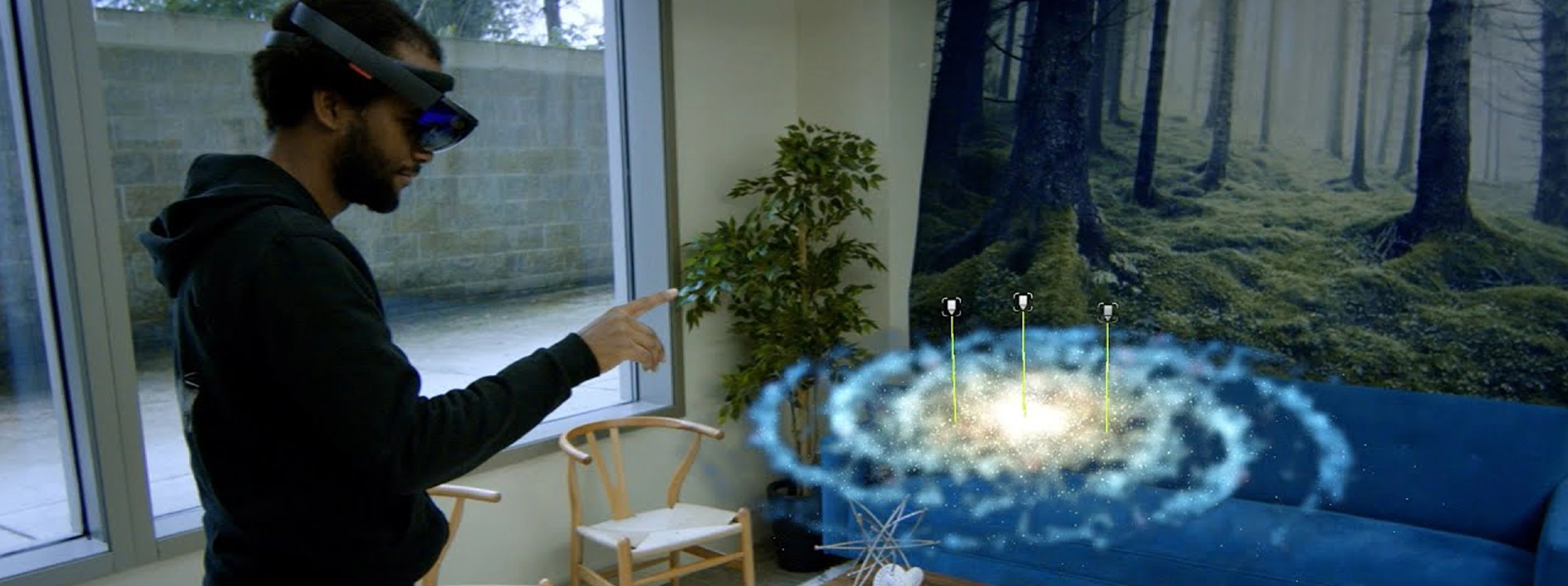 Galaxy Explorer app on Microsoft HoloLens — the educational mixed reality environment used in the study