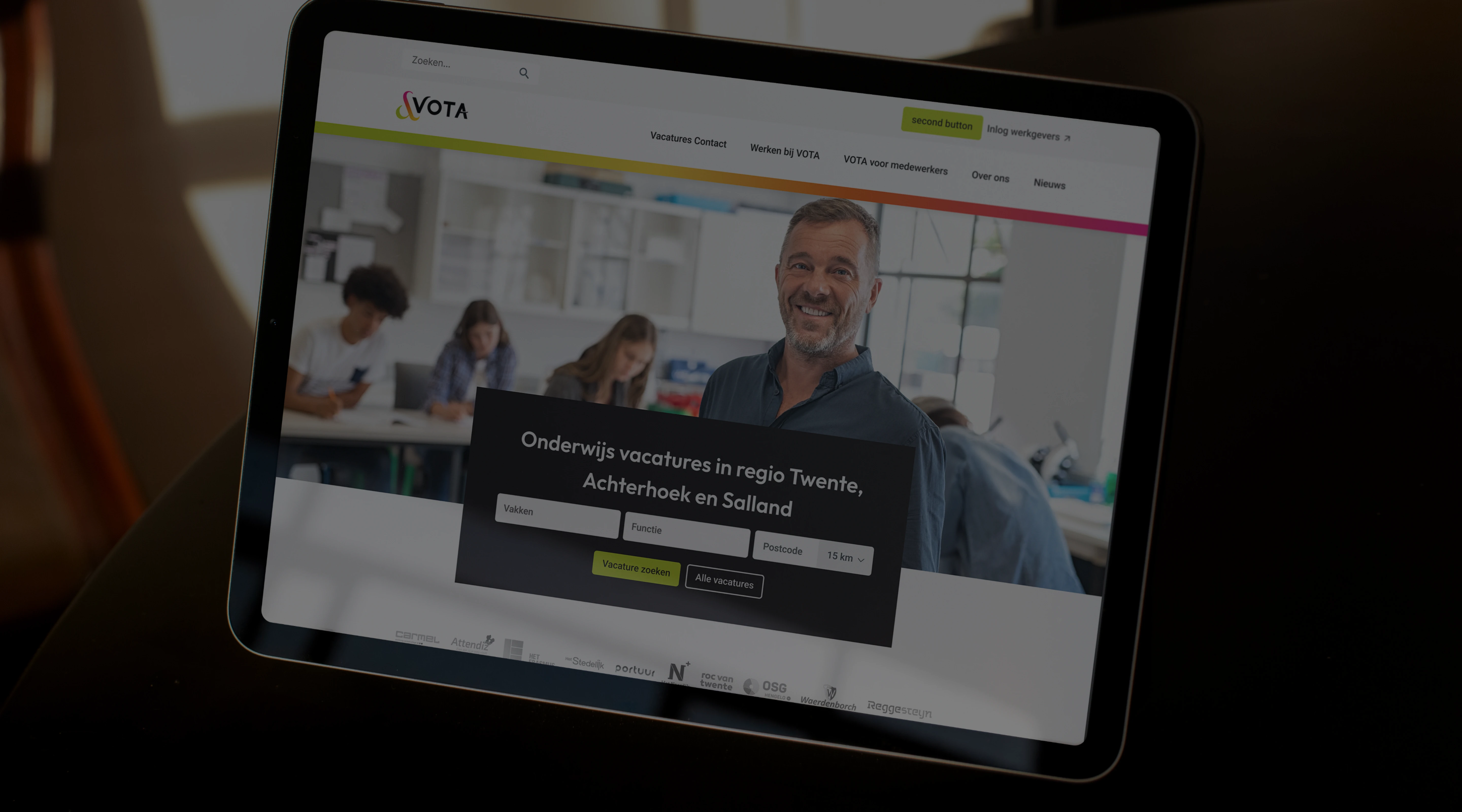 Vota job platform — accessibility redesign case study hero banner