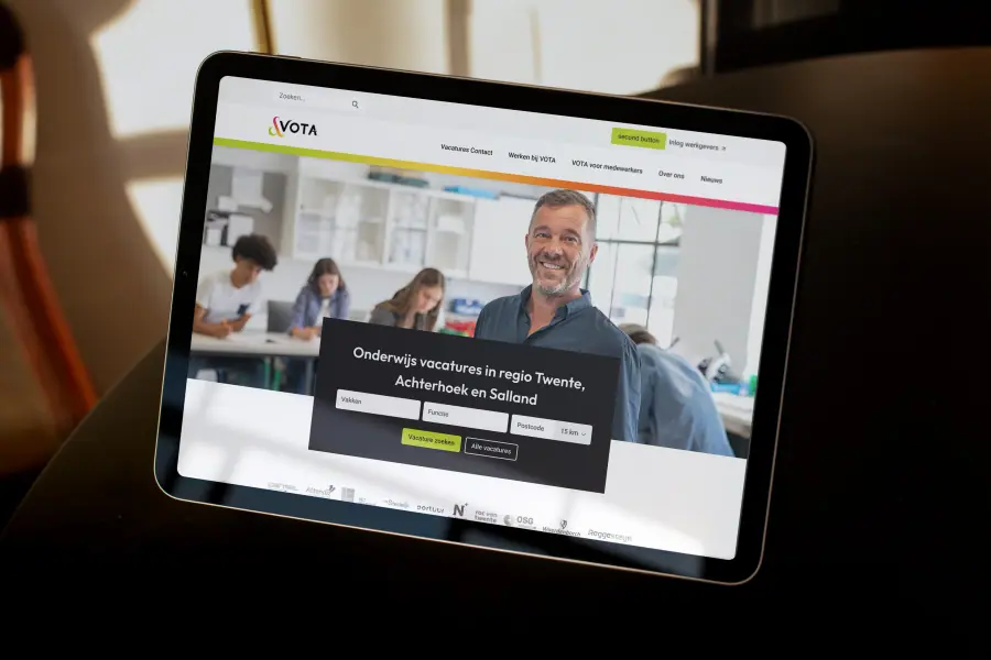 Vota job platform — accessible redesign homepage