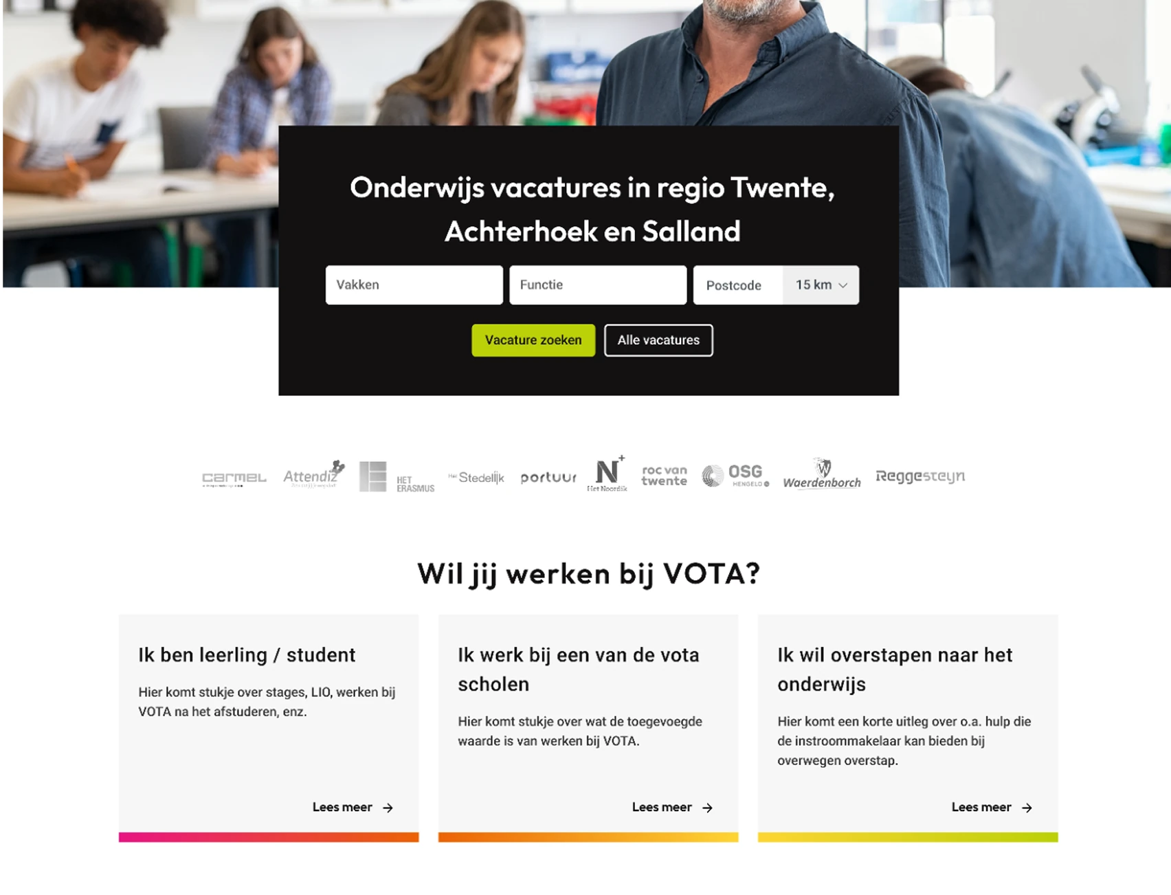 Vota CTA buttons after redesign — clear visual priority between primary and secondary actions