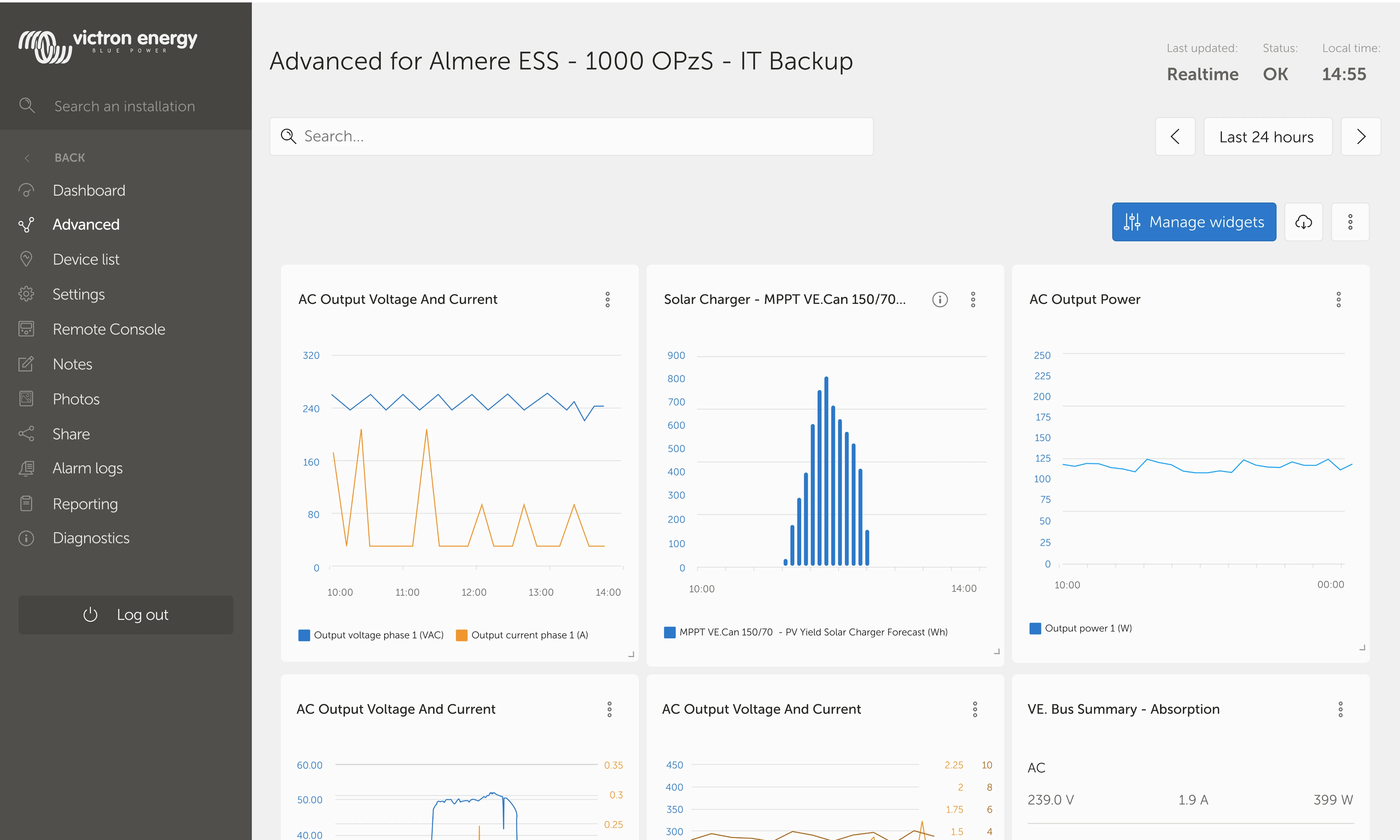 VRM Advanced page after redesign — aligned with the Dashboard visual system