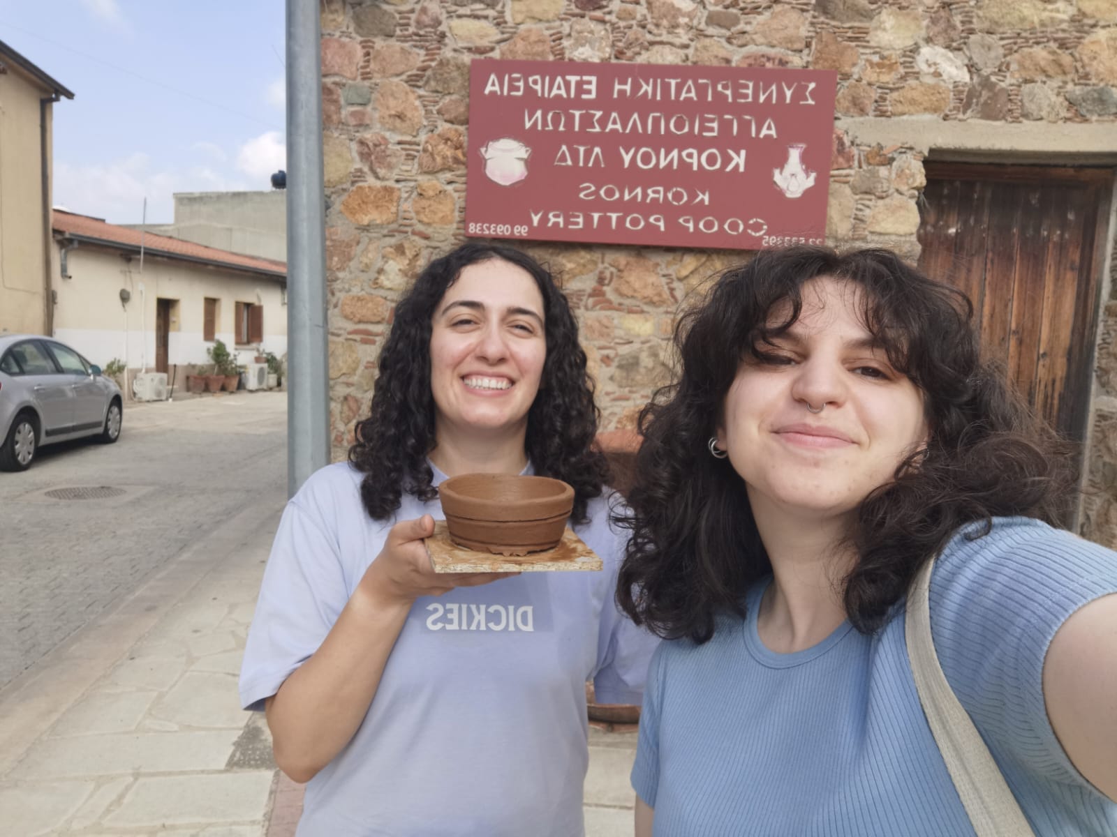 Exploring a different creative media- picture after a trational Cypriot red clay workshop.